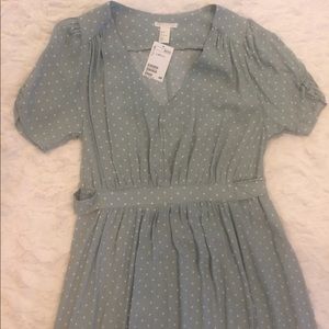 H&M Polka Dot Midi Dress (Size 6)