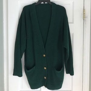 Green Knitted Cardigan