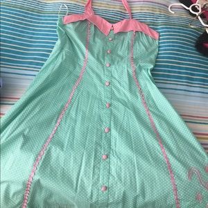 Vintage flamingo halter dress