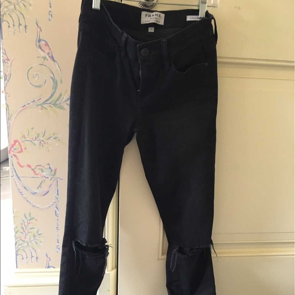 Frame Denim Le Skinny de Jeanne ripped jeans