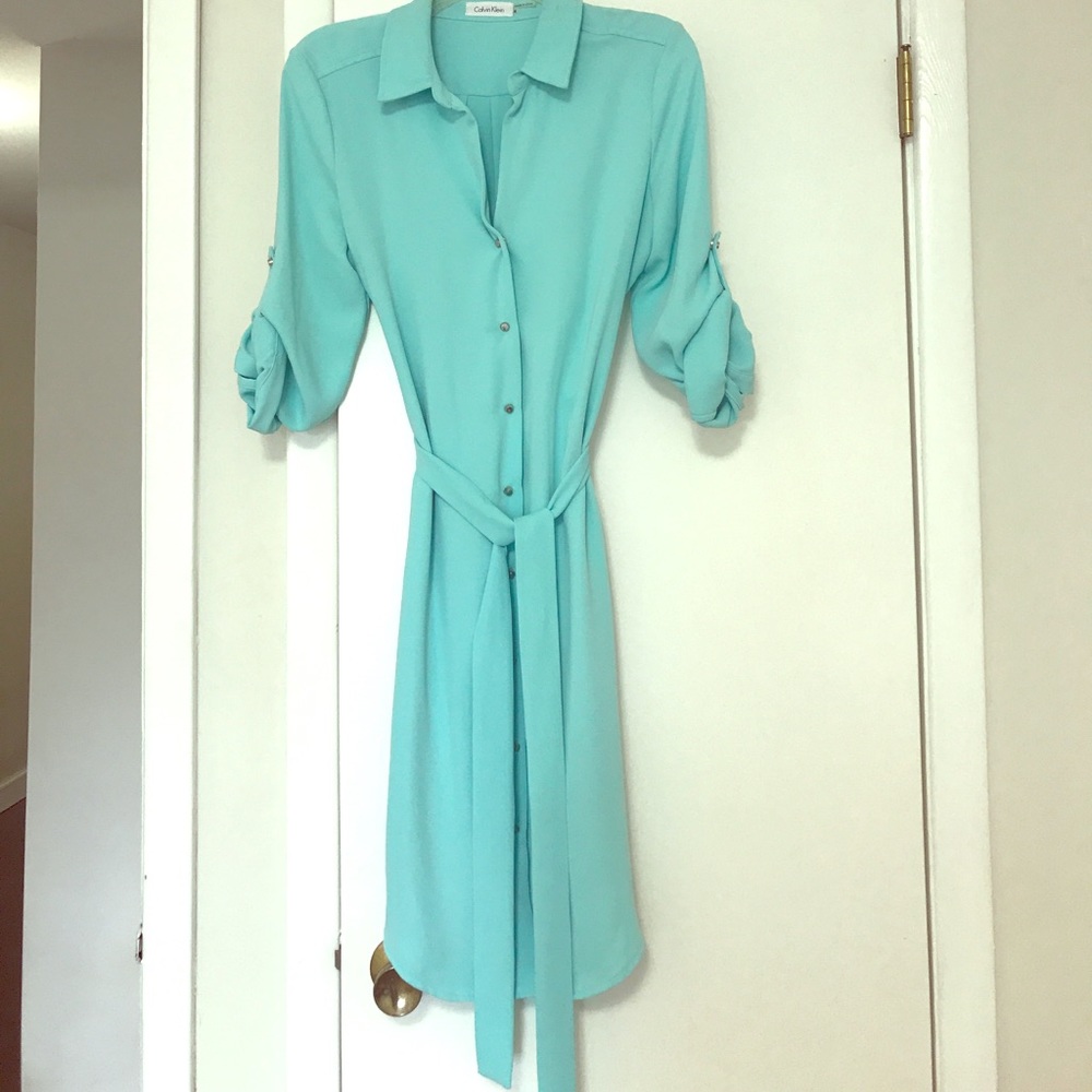 Calvin Klein 3:4 Sleeve Shift Dress