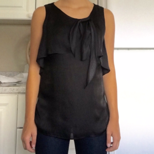 Banana Republic Black Sleeveless Top with Bow