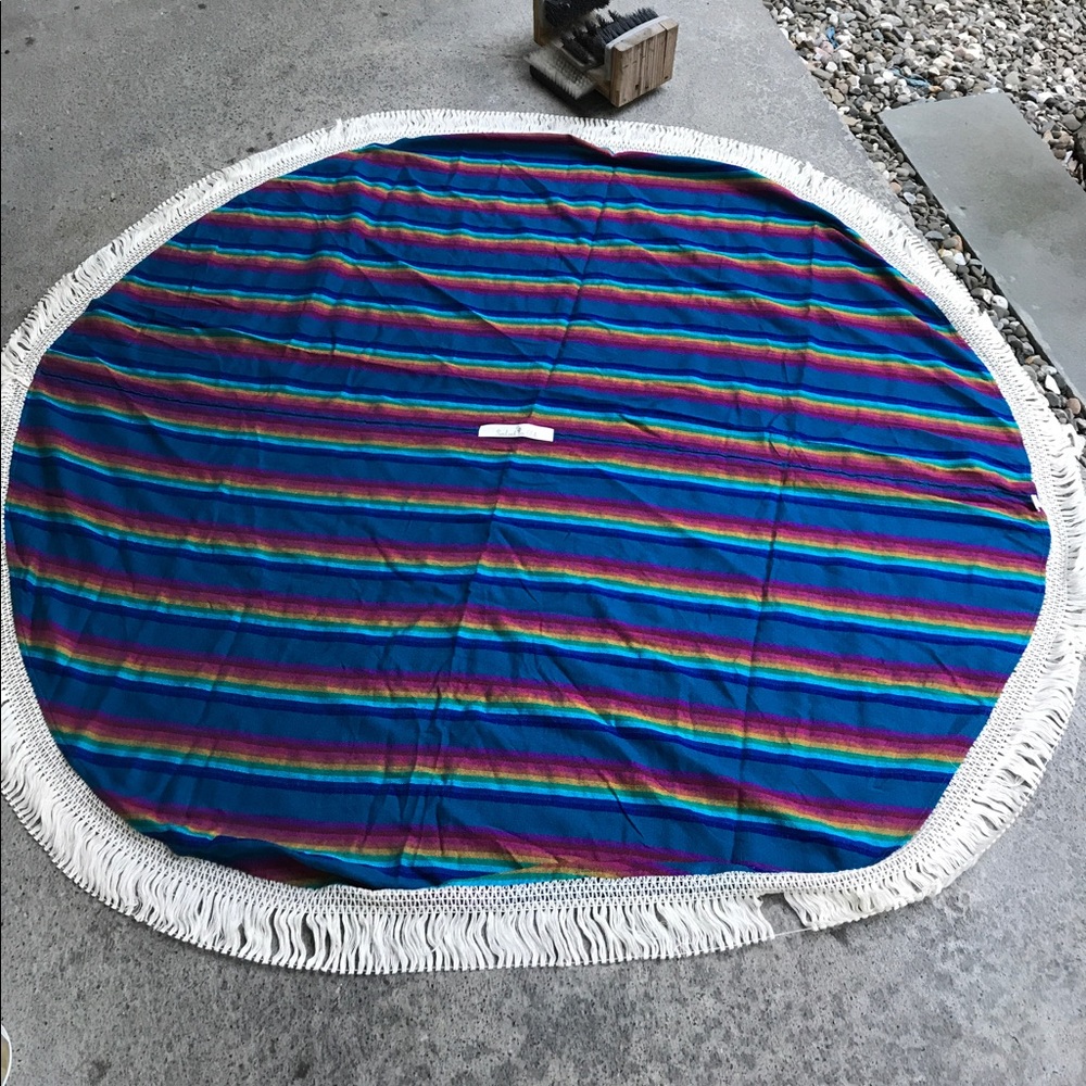 Bohemian round beach blanket