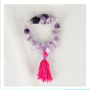 Stone tassel bracelet