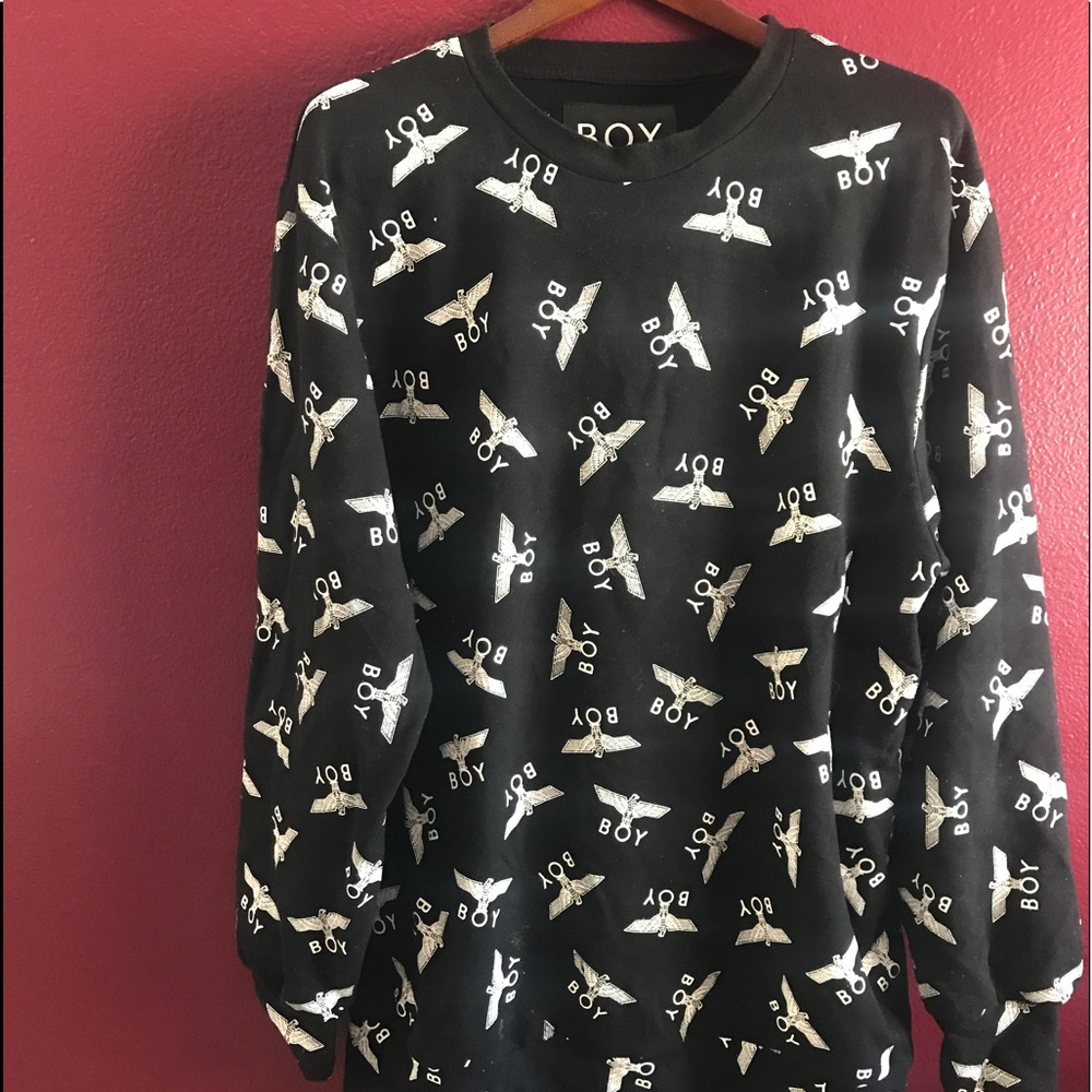 SOLD Boy London all over print crewneck sweater