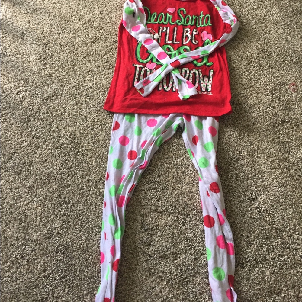 Justice Christmas pajamas