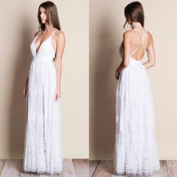 Tulle Velvet Maxi Dress - Picture 2 of 4