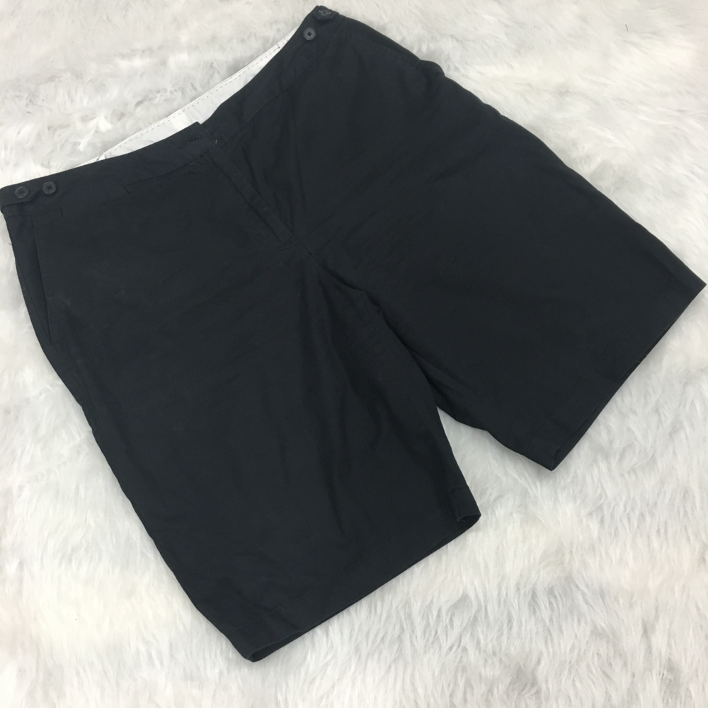 Land's End Cotton Black Chino Shorts Size Sz 14P