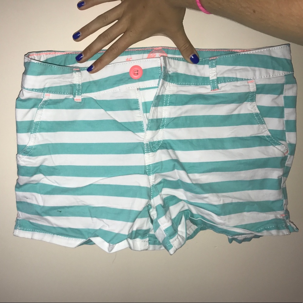 Striped Short Shorts