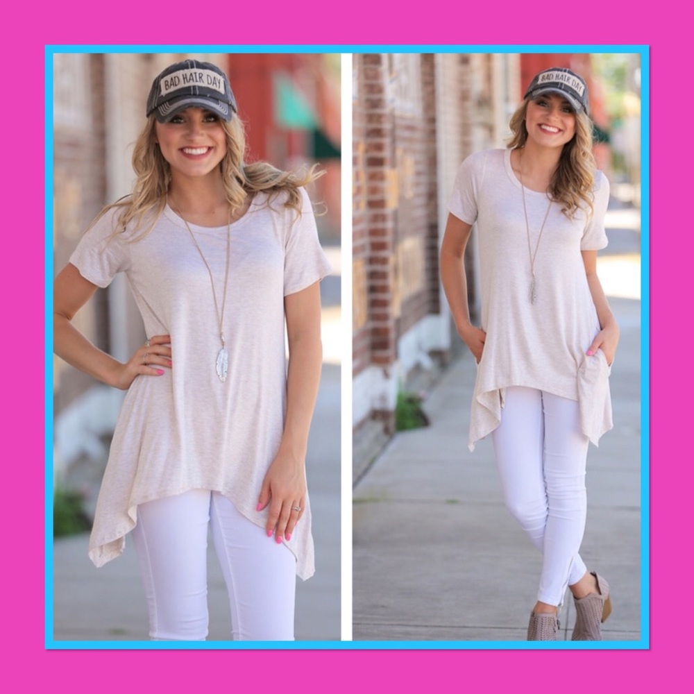 Ruffled hemmed tunic