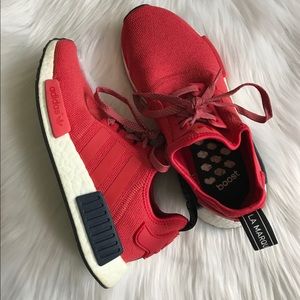 Red w/ blue women's NMD's