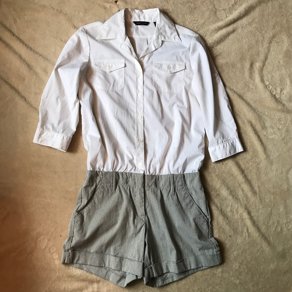 One piece New York & Company blouse and shorts