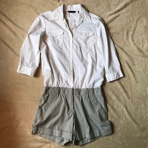 One piece New York & Company blouse and shorts
