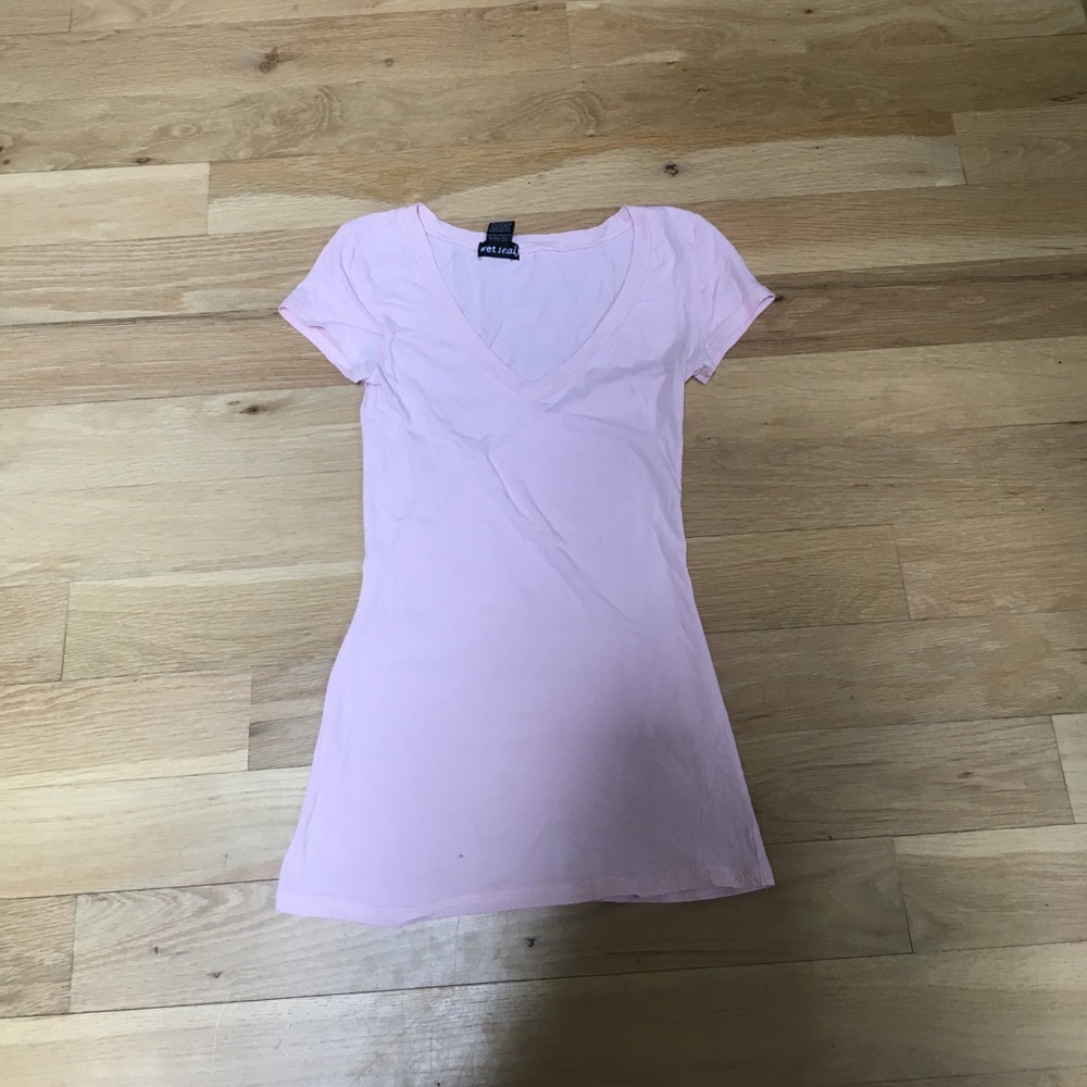 Pink V-neck