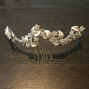 Crystal wedding veil headband