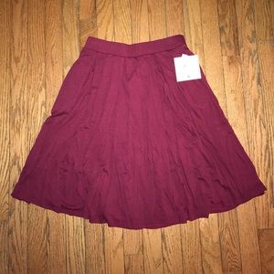Burgundy LuLaRoe Madison Skirt
