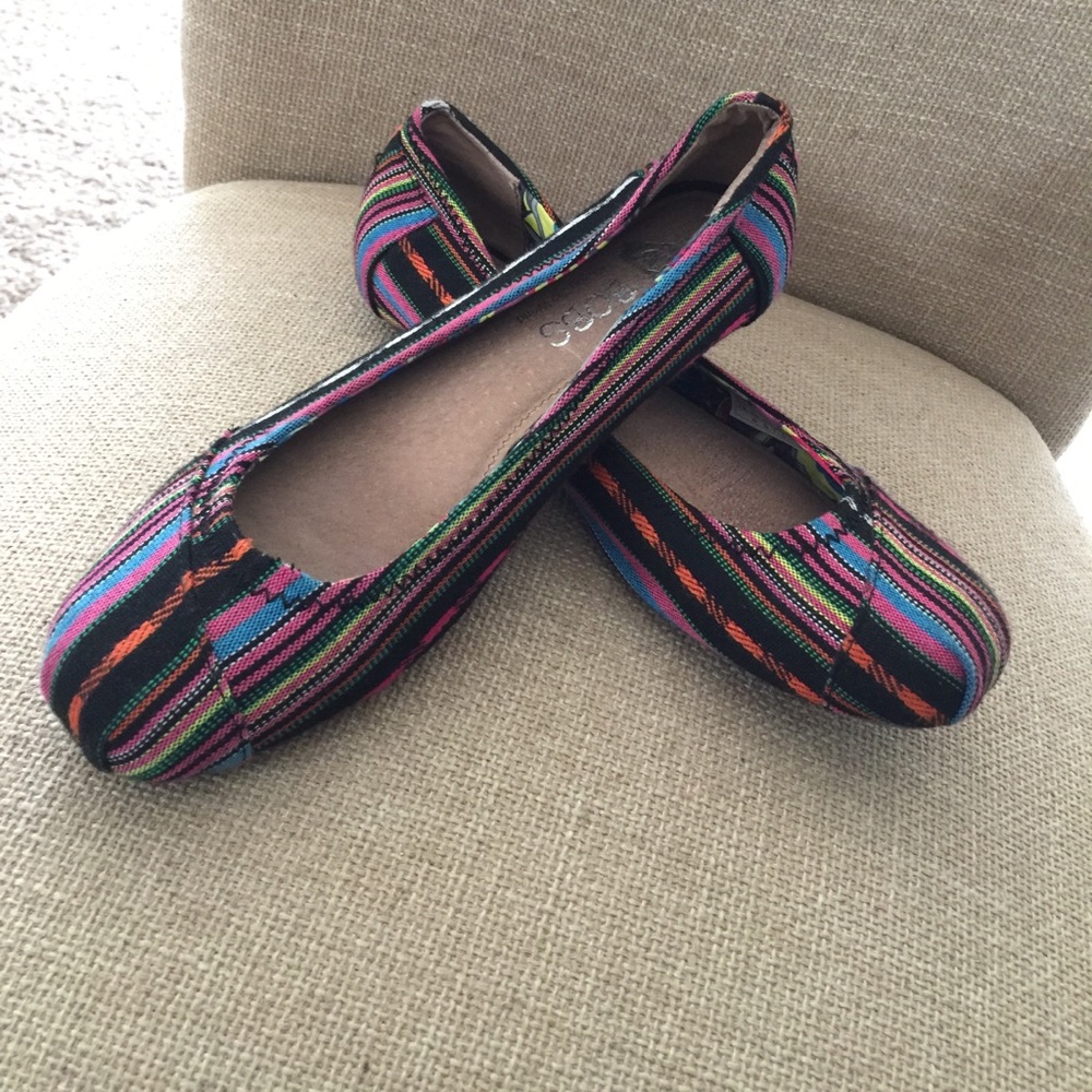 BOBS Multi-colored Stripped Shoes