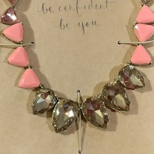 Coral & Crystal Necklace