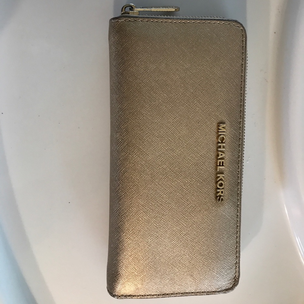 Michael Kors large gold wallet