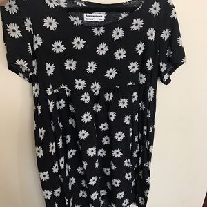 American apparel sunflower black babydoll dress