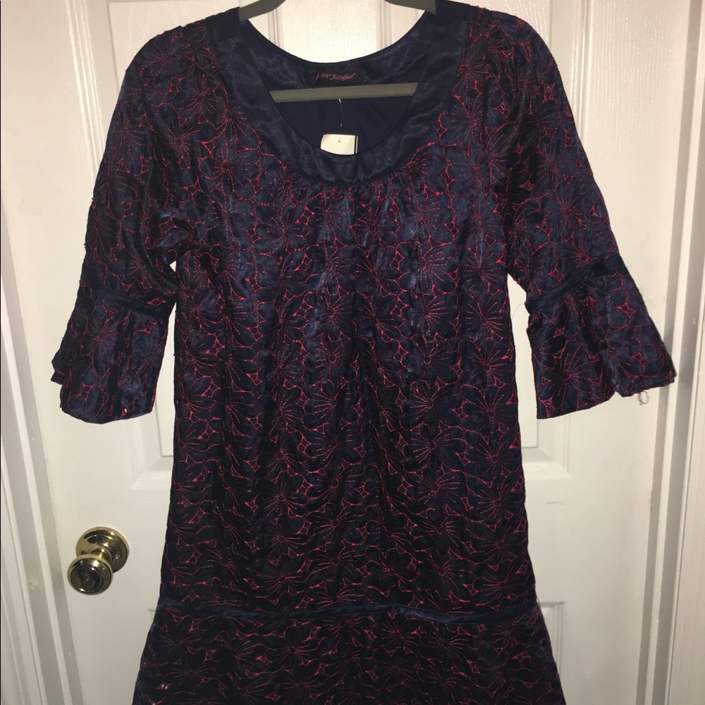 vintage betsey johnson navy dress