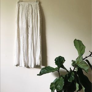 Drawstring Ivory Maxi Skirt from Urban Outfitters