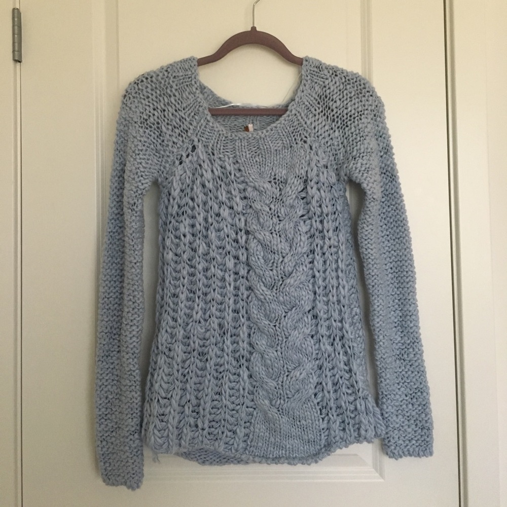 XS baby blue free people jumper