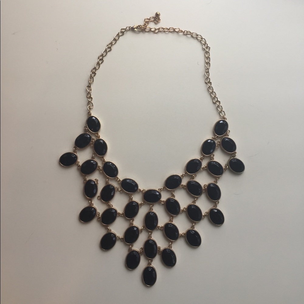 Black statement necklace