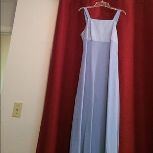 Papell Boutique light blue formal dress with scarf
