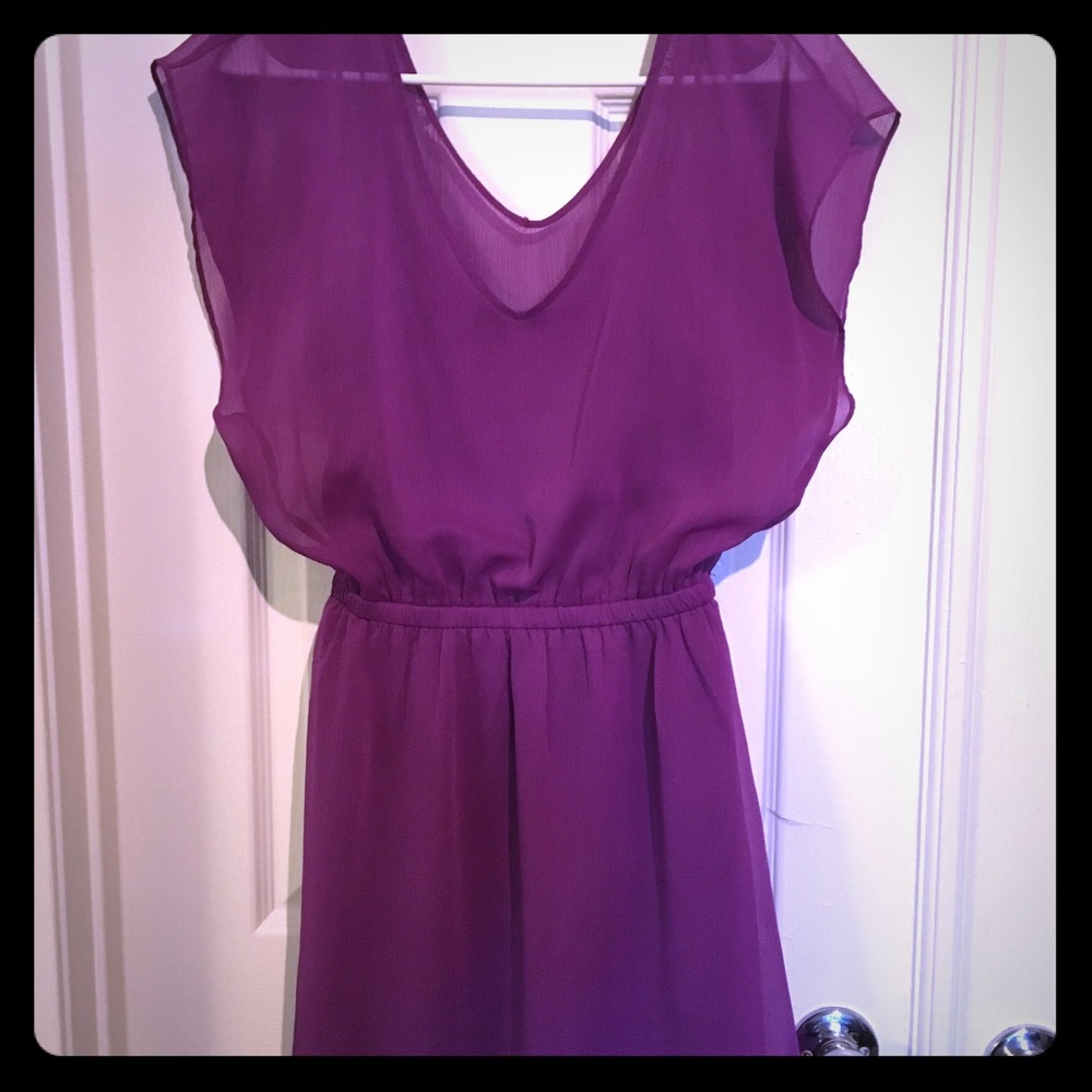 Purple mini dress