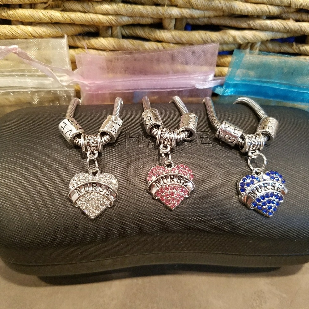New Bling Nurse Heart Bracelets