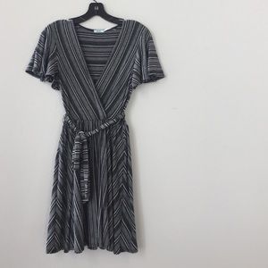 Kimchi Blue Stripped Flutter Dress