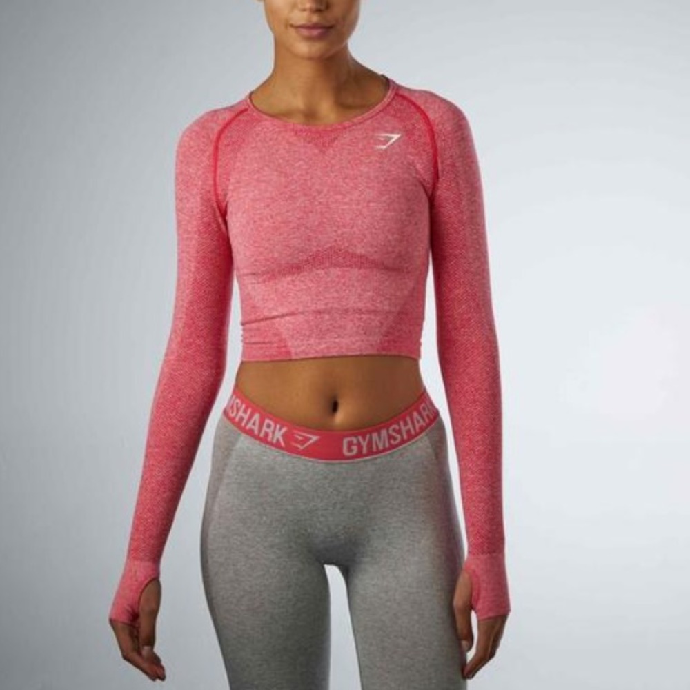 NWT GYMSHARK CROP SEAMLESS LONG SLEEVE