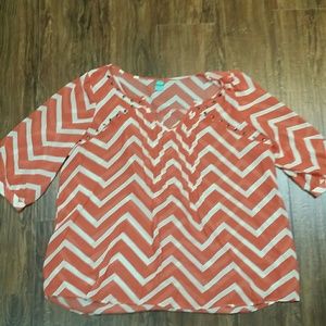 Sheer Chevron top