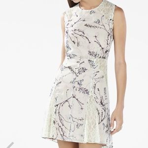 BCBGMAXAZRIA Gwenyth Blocked Sleeveless Flare