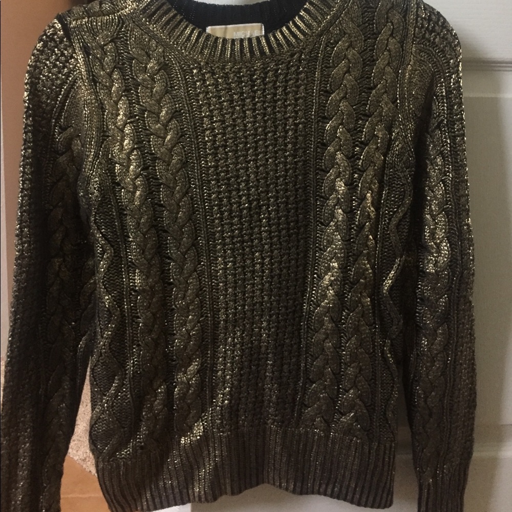 Metallic gold original Michael Kors sweater
