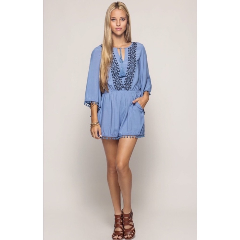 Embroidered Romper