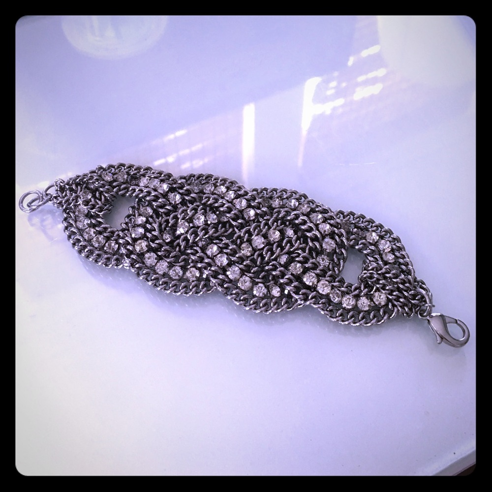 Rhinestone rope bracelet