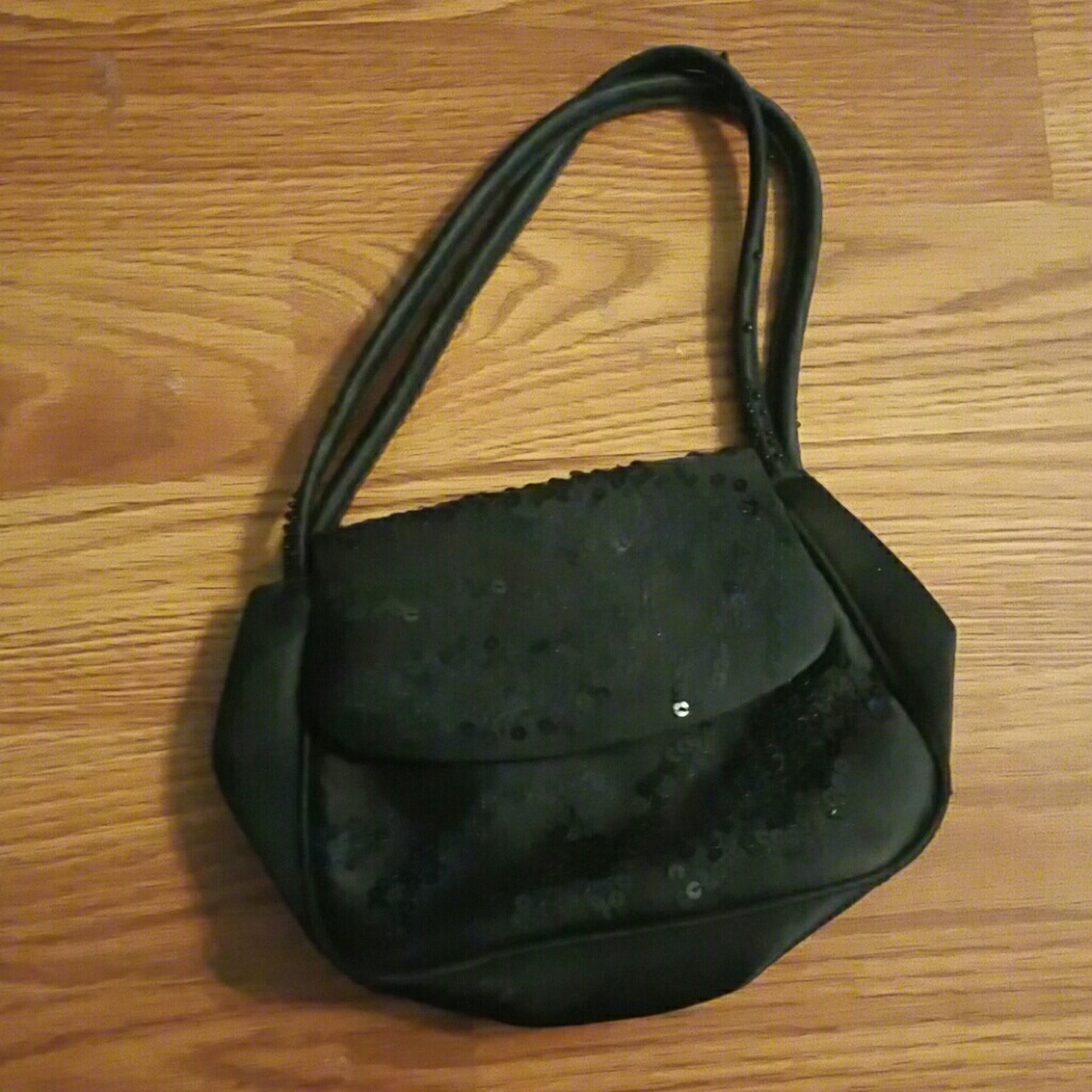 Small black purse sequin detail