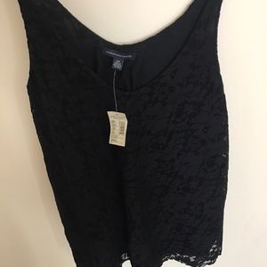 American eagle black lace tank NWT