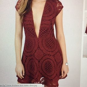 Dark red dress