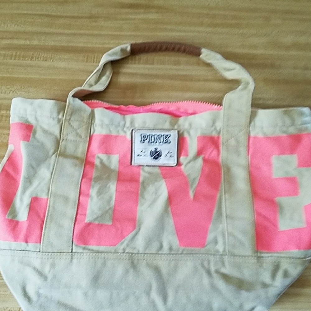 PINK zippered tote