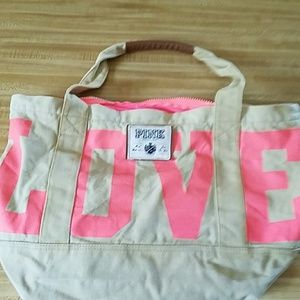 PINK zippered tote