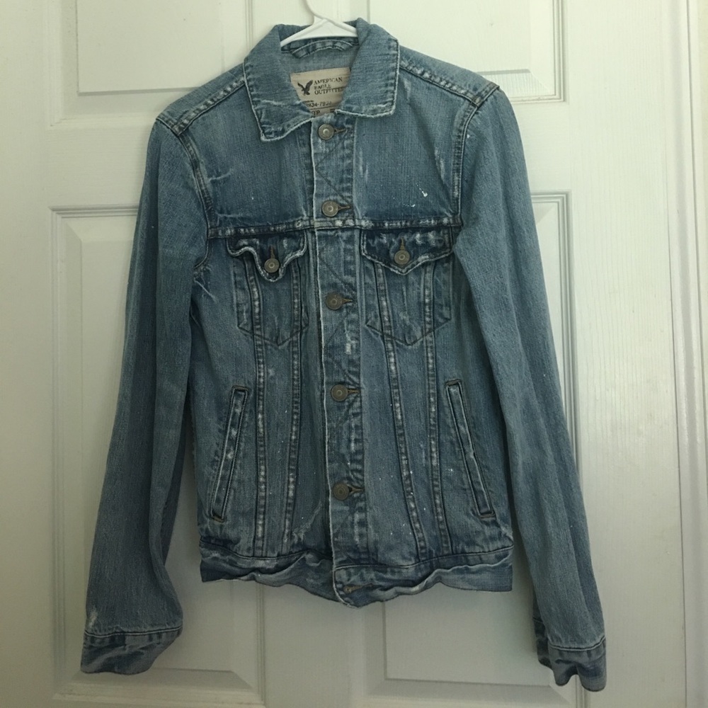 Distressed American Eagle jean jacket