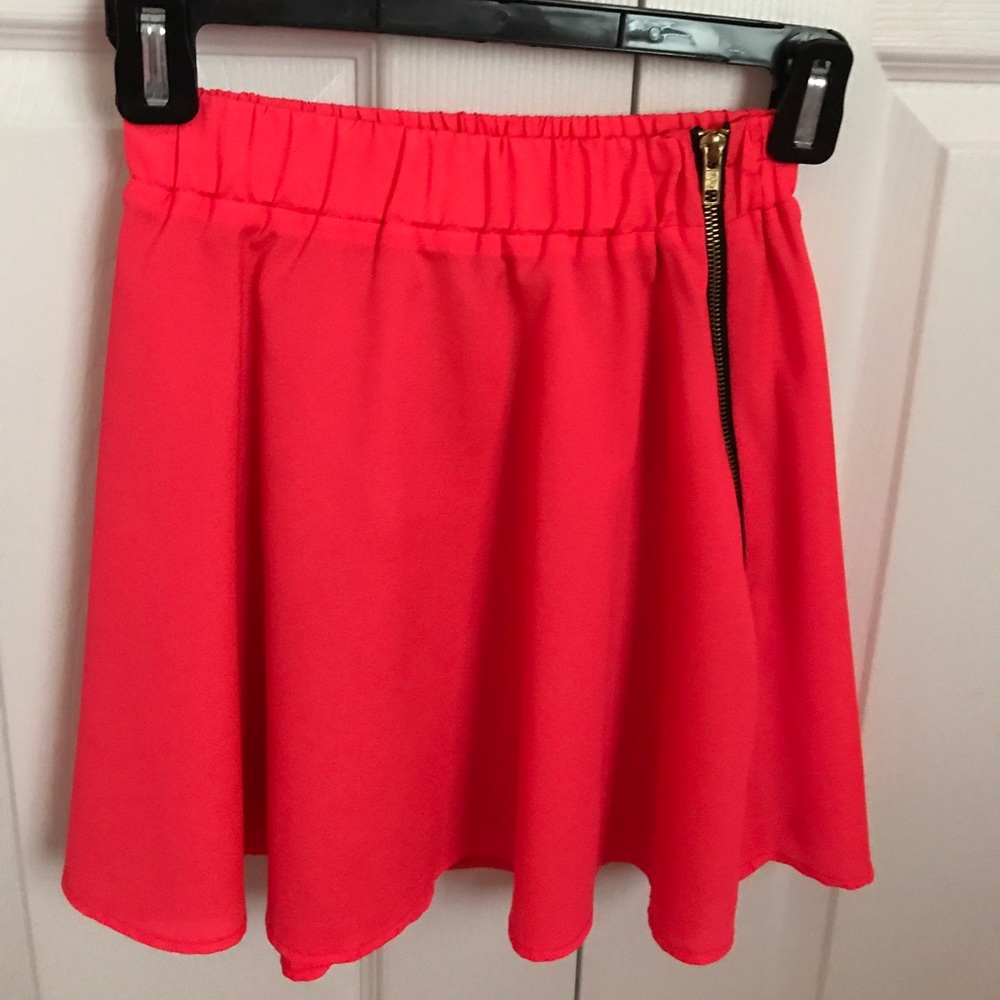 NAVEN neon mini skirt w size zip