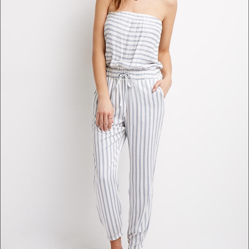 Forever 21 Striped Jumpsuit