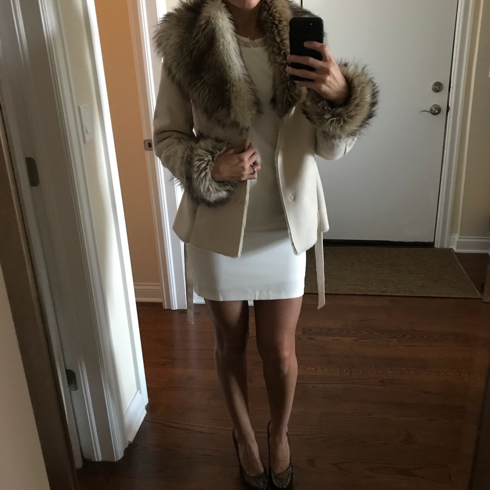 Short faux fur coat