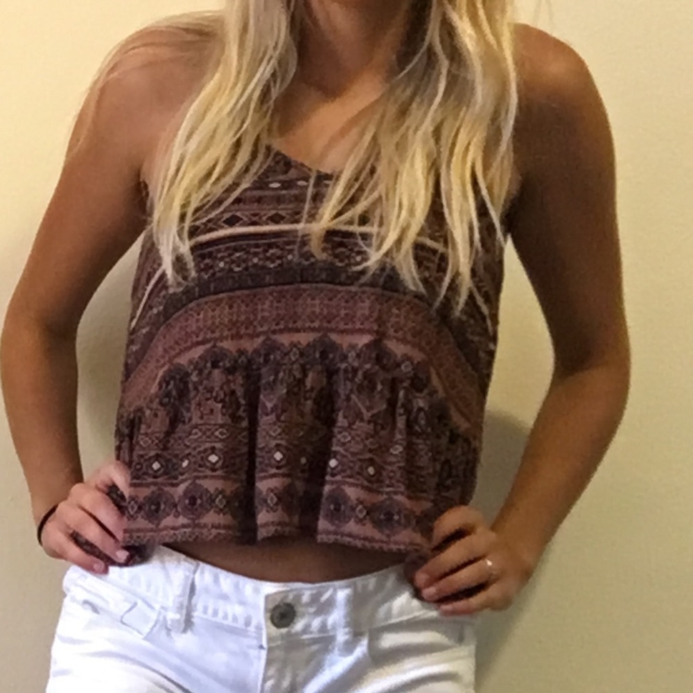 FOREVER21 flowy tribal racerback tank top