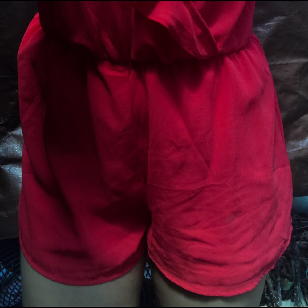 NEW Red Ruffle Romper - Picture 4 of 4