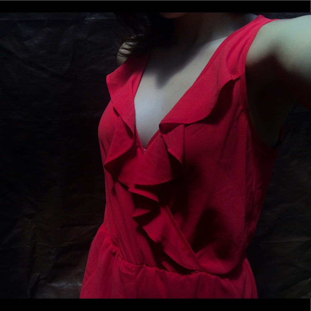 NEW Red Ruffle Romper